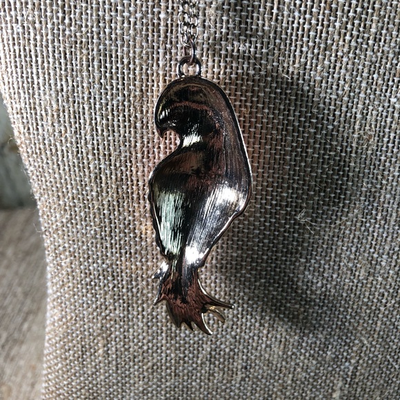 Parrot Necklace Peach & Gold Tone - Picture 6 of 7